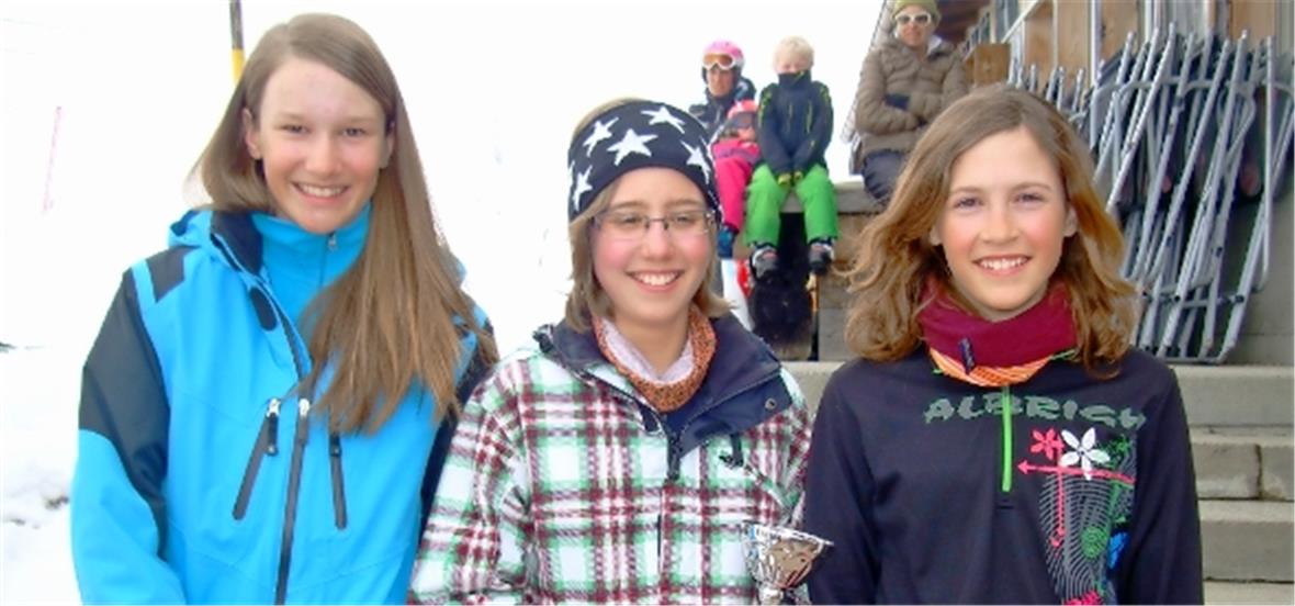 Clubmeister 2013, Kategorie 5.–9. Klasse Damen: Jacqueline Lempen, Michaela Kühne, Irina Zeller.