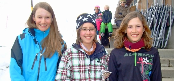 Clubmeister 2013, Kategorie 5.–9. Klasse Damen: Jacqueline Lempen, Michaela Kühne, Irina Zeller.