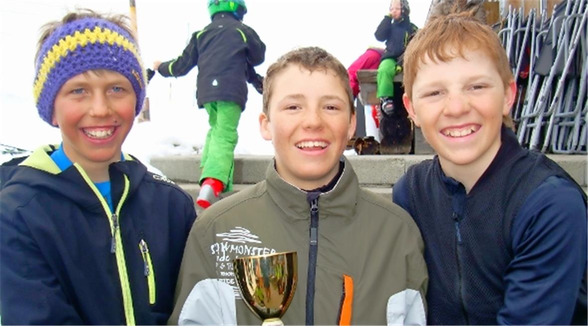 Clubmeister 2013, Kategorie 5.-9. Klasse Knaben: Nathanael Lauber, Nico Klopfenstein, Stefan Christeler.