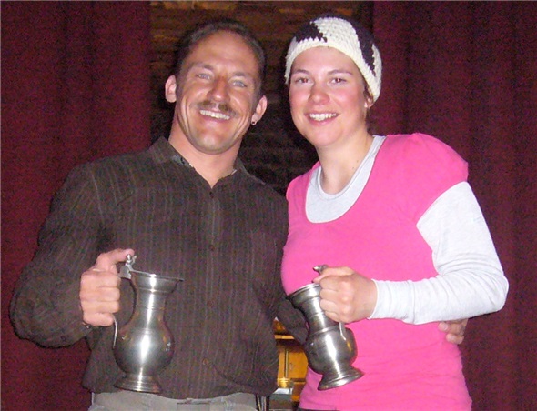 Clubmeister Hase Schmid und Stephanie Bühler.