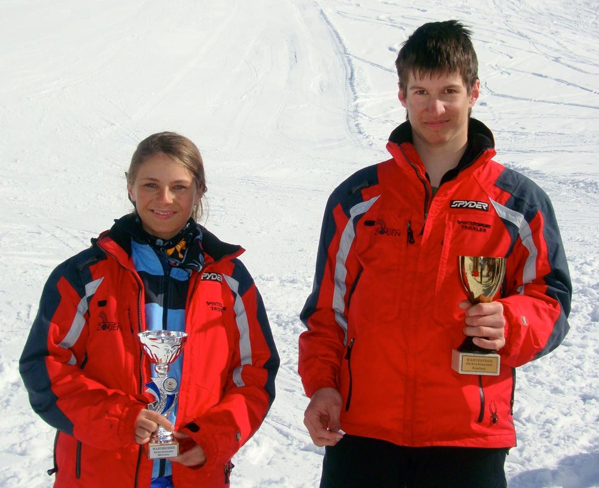 Clubmeister Laura Perren und Matthias Lempen.