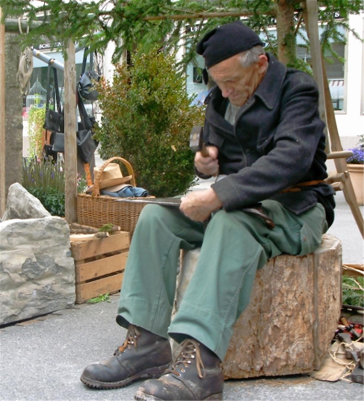 «Dängelen» wie zu Grossvaters Zeiten.