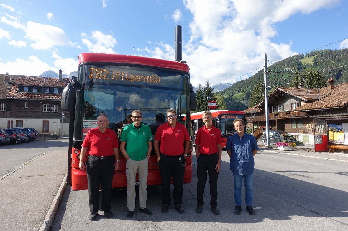 Das AFA-Team mit Simmental Guide (von links): Sepp Matzinger, Jürg Erni, Peter Z...