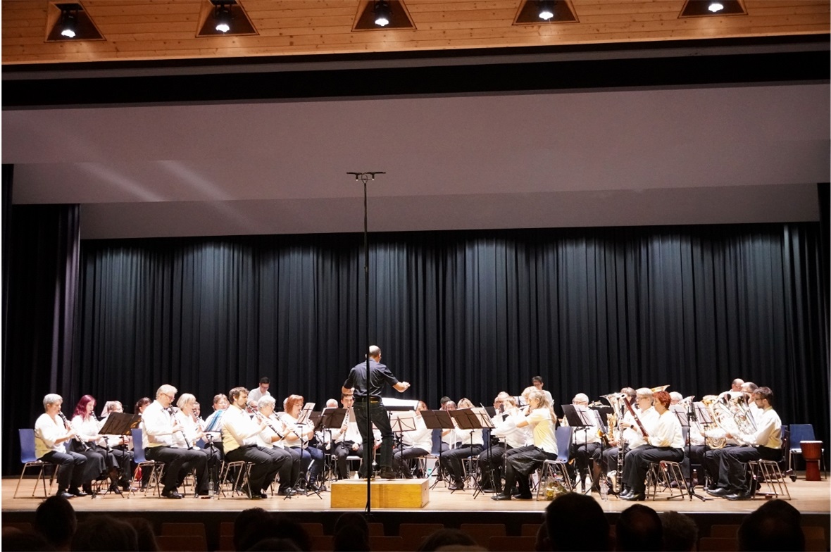 Das Ad-hoc-Orchester trat im Lötschbergsaal in Spiez auf.