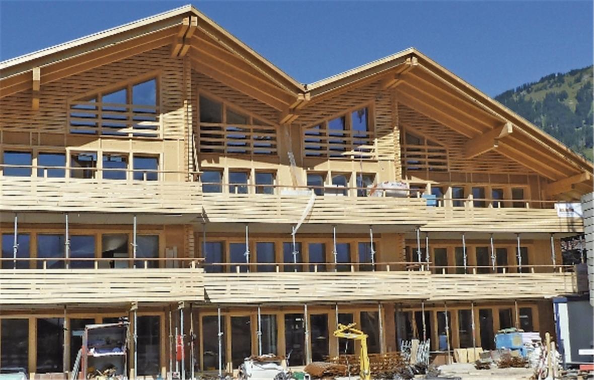 Das Chalet Spitzacker kurz vor der Vollendung