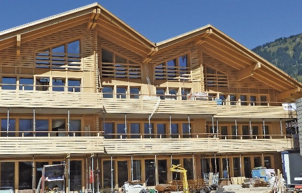 Das Chalet Spitzacker kurz vor der Vollendung