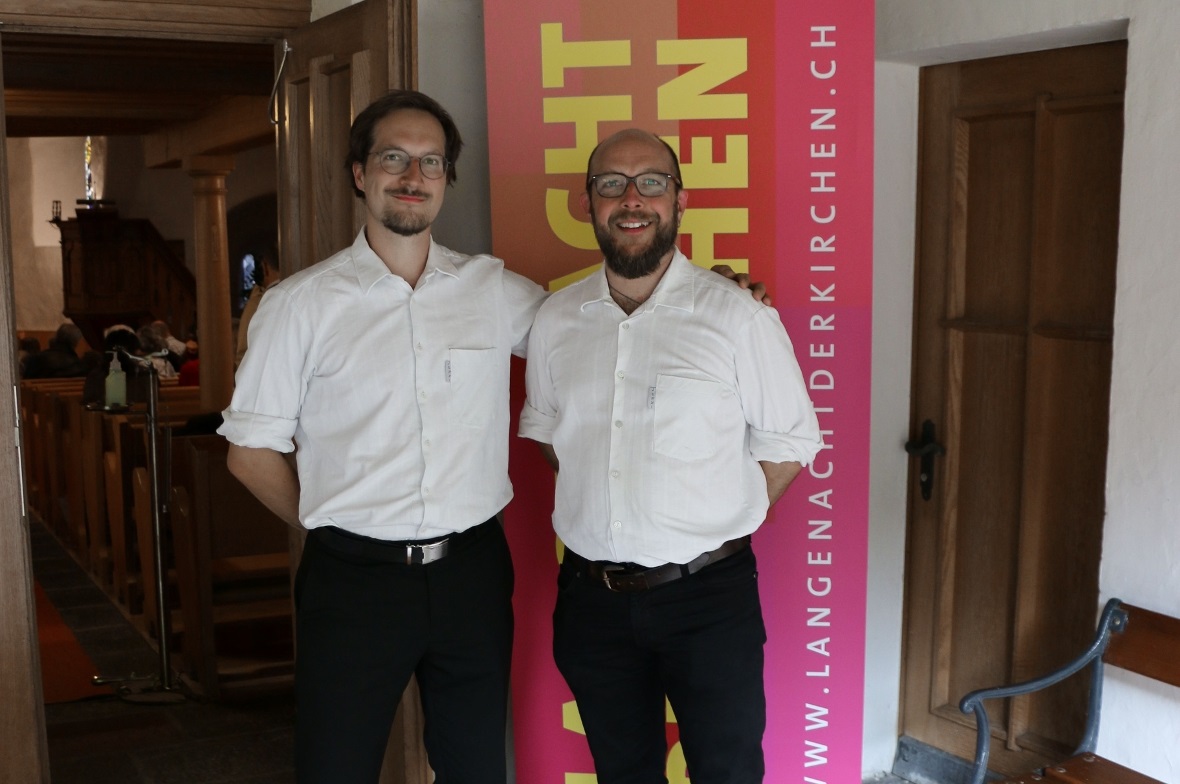 Das Duo Lörtscht (Samuel Lörtscher und David Stettler) präsentierte Volkslieder ...