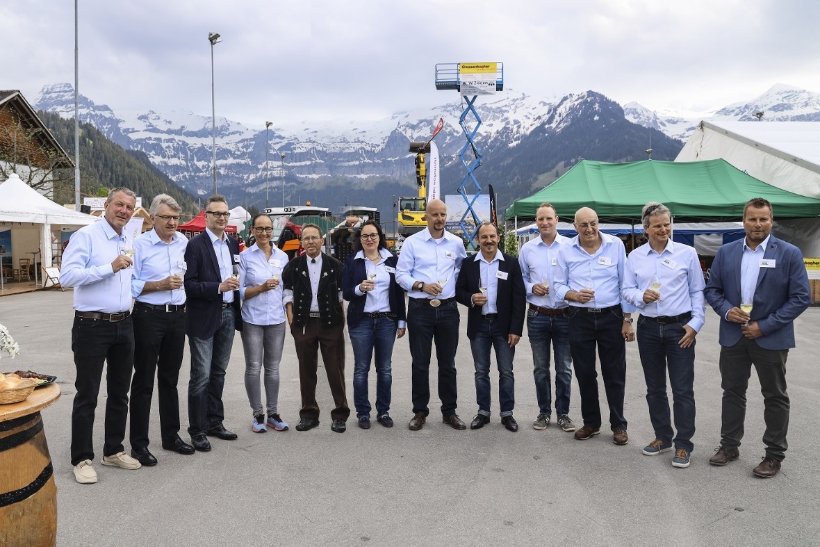 Das OK der Gewerbeausstellung Lenk 2019: Oliver Zolin, Hans Grünenwald, Alexandr...