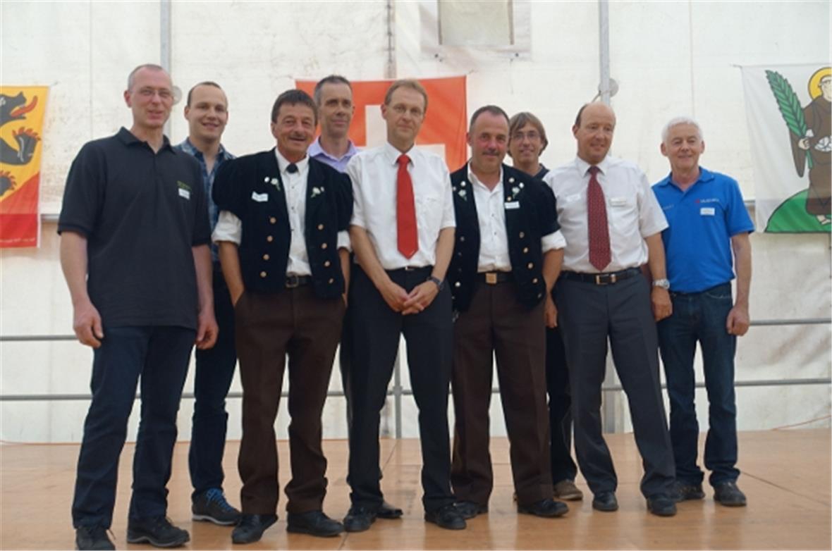 Das OK der Gewerbeausstellung St. Stephan bei der Eröffnungsfeier: Ueli Siegfrie...