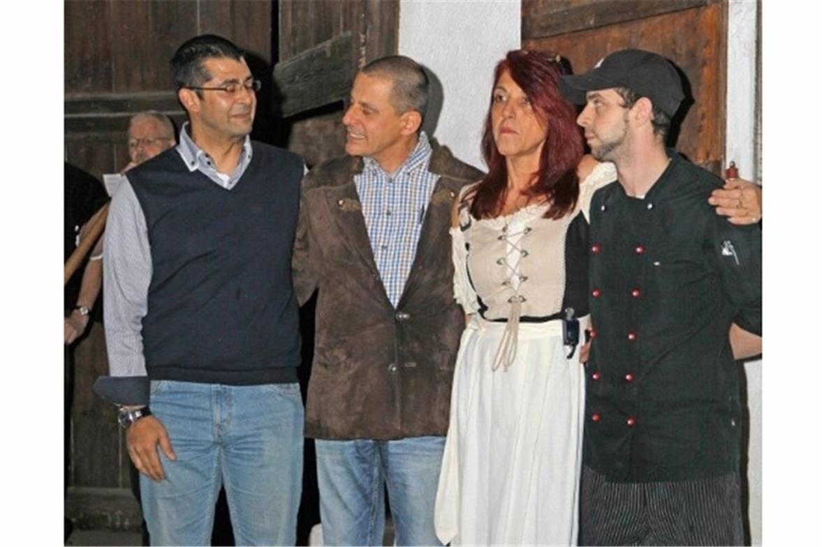 Das Partner Quartet vlnr Walid Aboudawin der Hotelier, Thomas Bickel der Macher ...