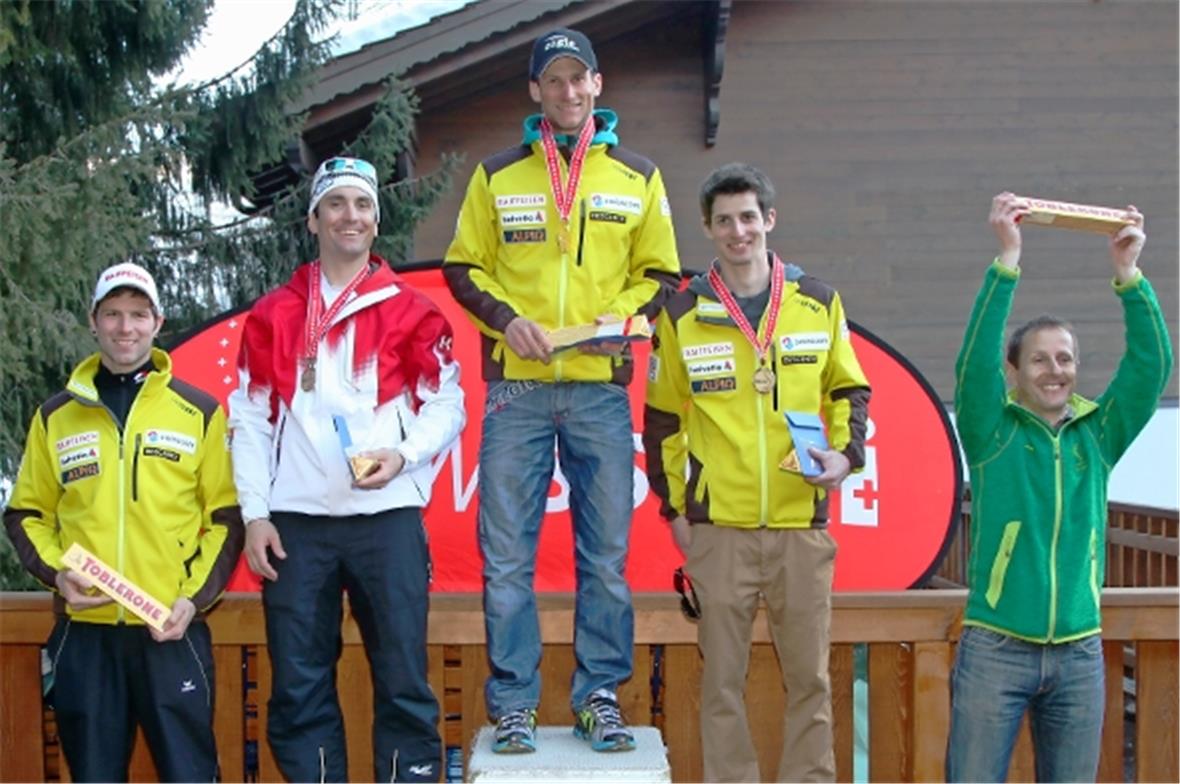 Das Podest der Herren Elite.