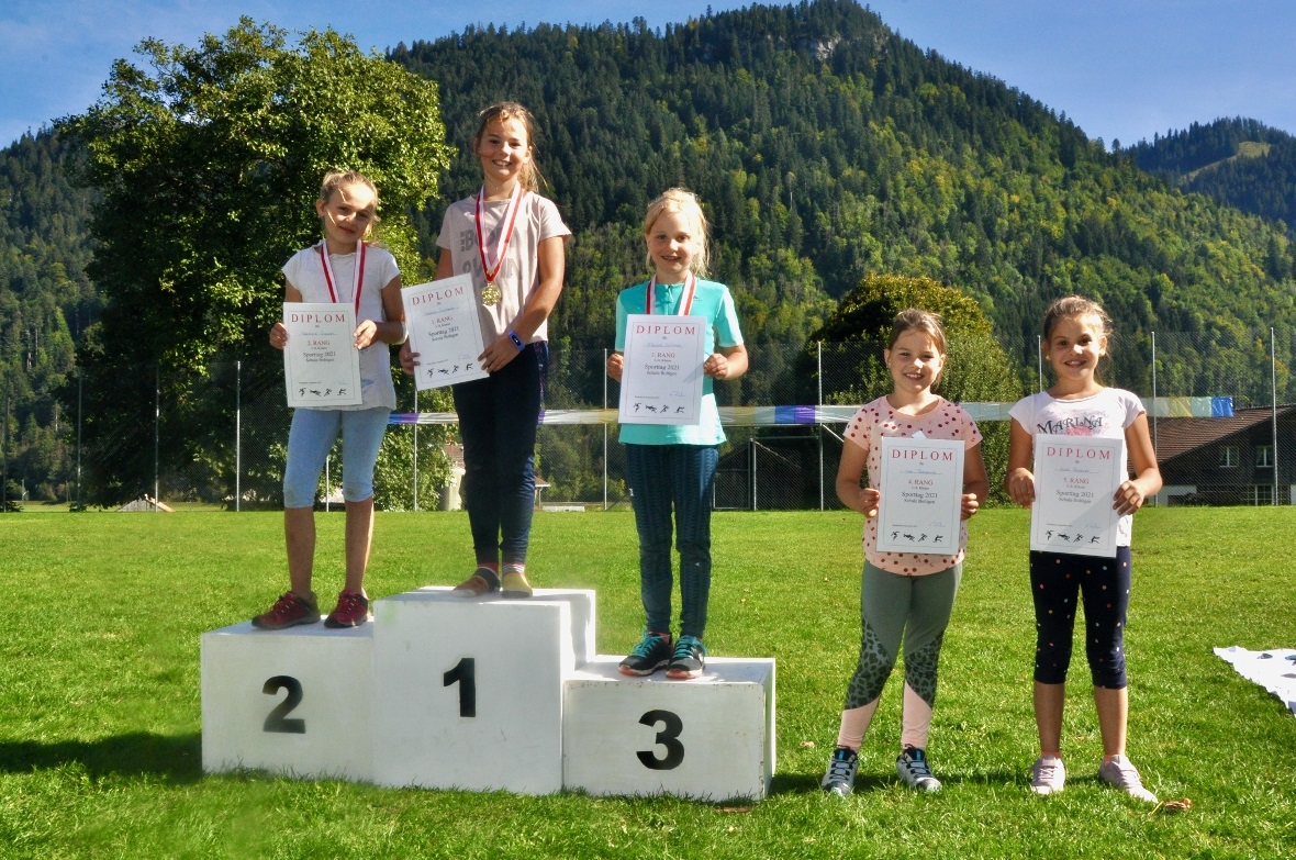 Das Podest der Mädchen 1.–3. Klasse.