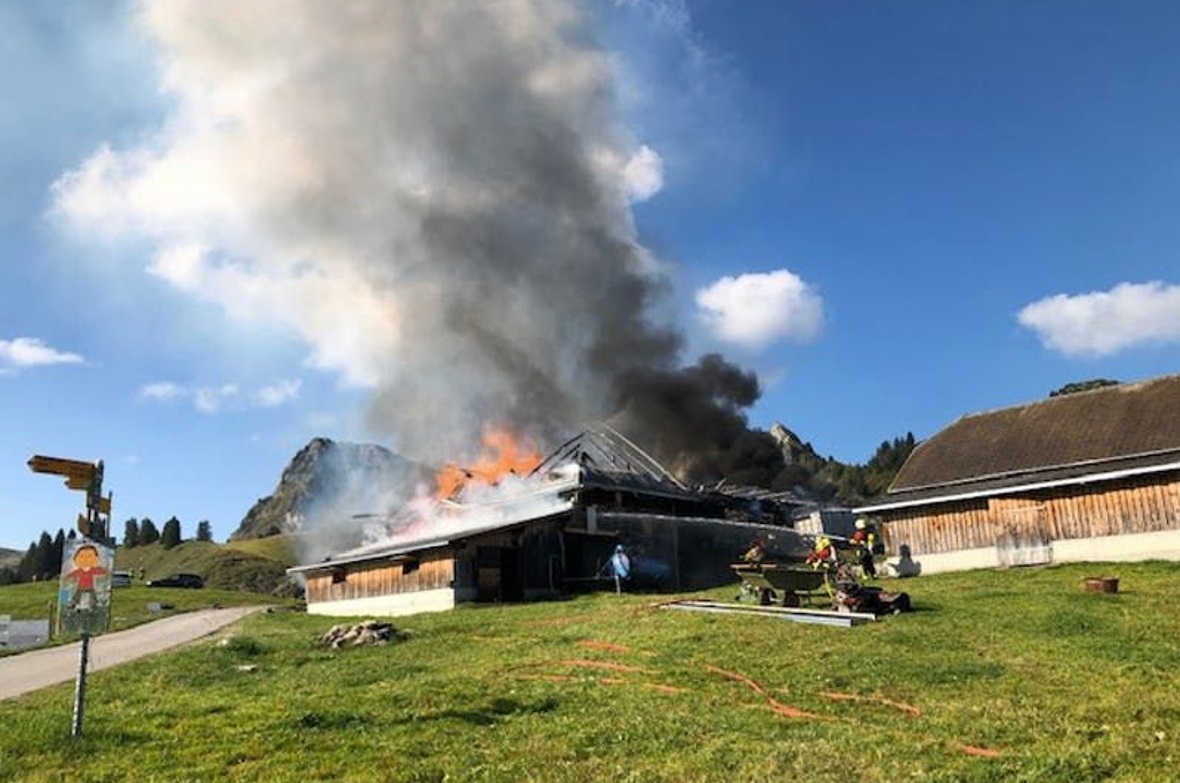Das Restaurant Seeberg im Vollbrand