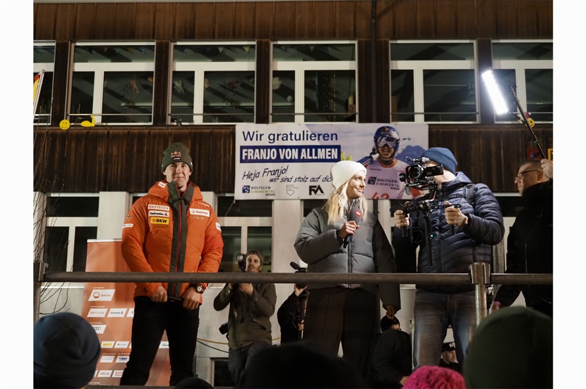 Das Schweizer Fernsehen machte mit Franjo ein Live-Interview während der Doppelw...