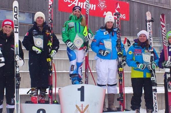 Das Sieger-Podest von St. Anton.