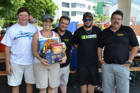 Das Siegerteam von Zweisimmen: Heinz Knöri, Madlaina Caviezel, Thomas Hiltbrand, Tobias Bischoff, Peter Ziörjen.