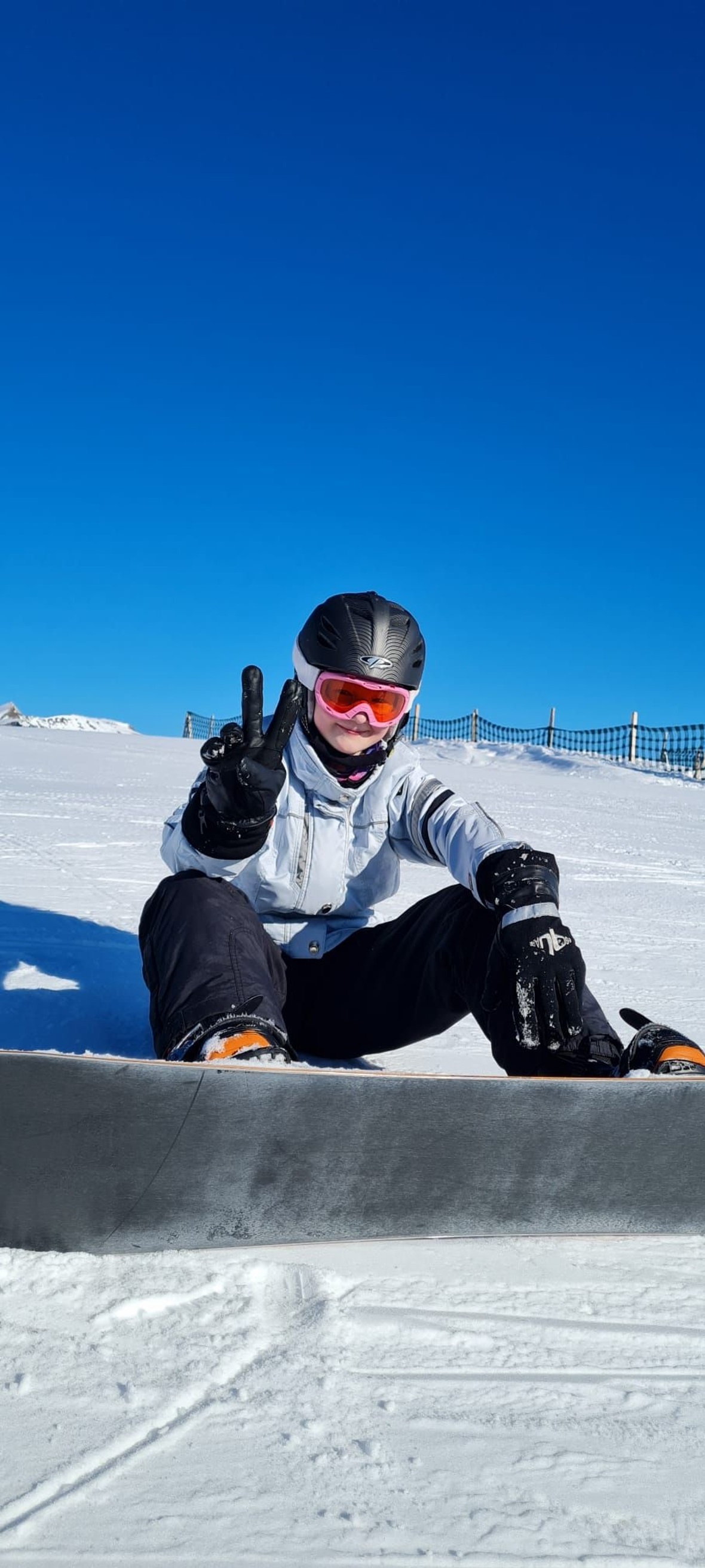 Das Snowboard fahren macht Spass!