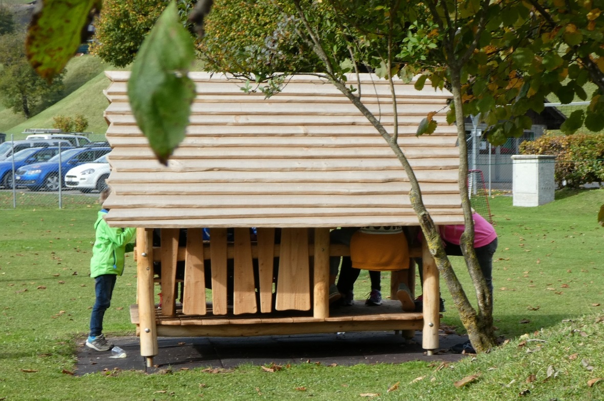 Das Spielhaus als Rückzugsmöglichkeit, ist sehr gefragt.