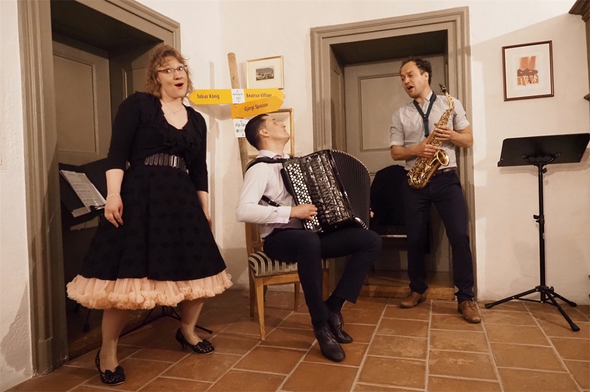 Das Trio Alp Opus auf Schloss Blankenburg.