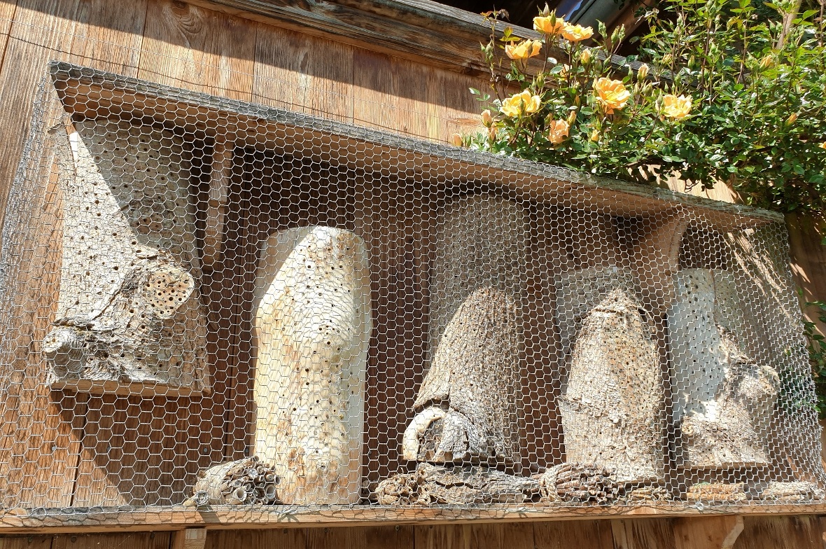 Das Wildbienenhotel in Weissenburg-Berg ist gut besucht.
