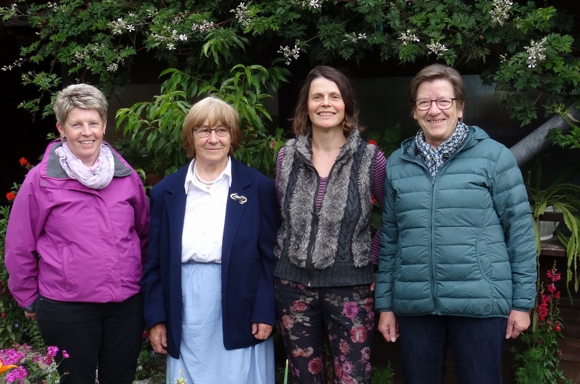 Das aktuelle Gartensommerwegteam: Beatrice Cottier, Annamarie Lüthi, Catrin Linke und Sophie Jaggi.