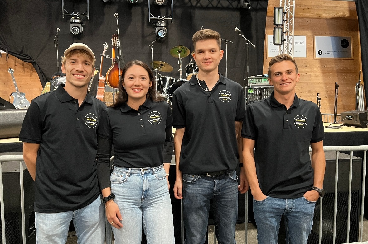 Das engagierte OK des Barfestivals vom neu gegründeten Verein Simmeevents: Jonas Frölke, Fabienne Glauser, Silvio Fähndrich und Fabian Buchs.