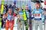 Das erfolgreiche Schweizer Team mit Lena Häcki-Gross, Aita Gasparin, Joscha Burkhalter und Sebastian Stalder jubelt über den 2. Rang.