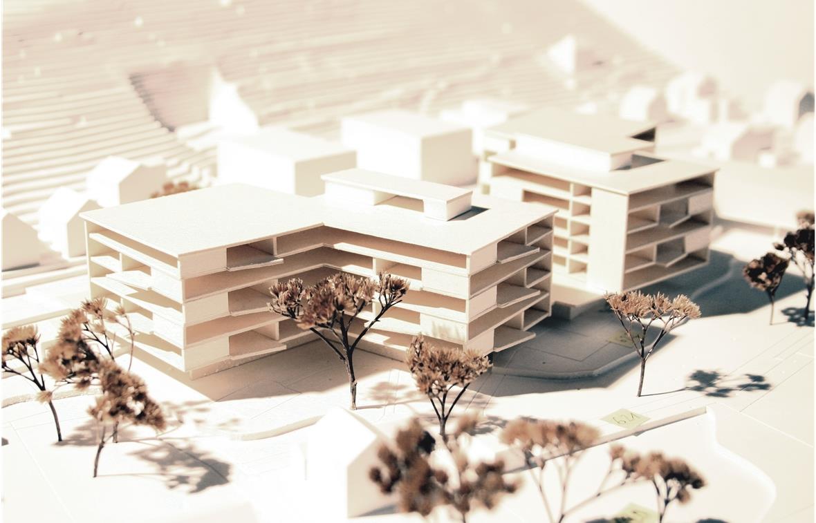 Das neue Krankenheim Spiez im Modell.