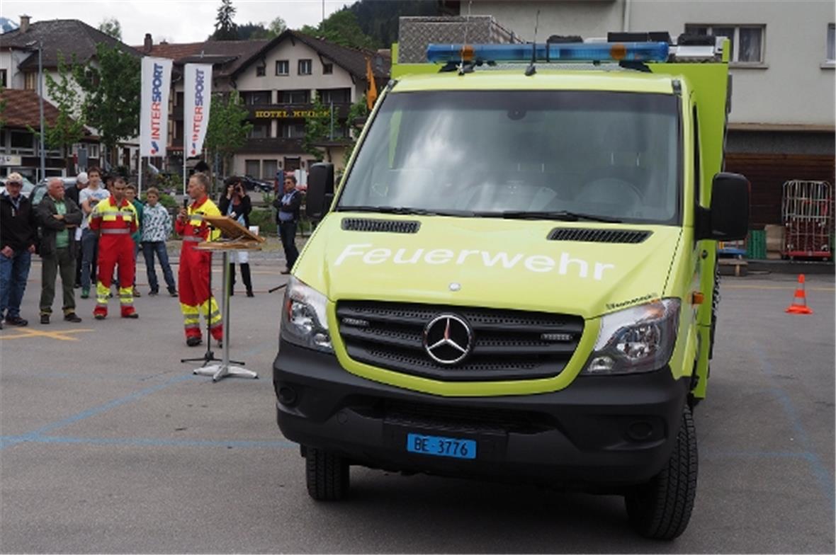 Das neue PbU-Fahrzeug der Feuerwehr Zweisimmen.