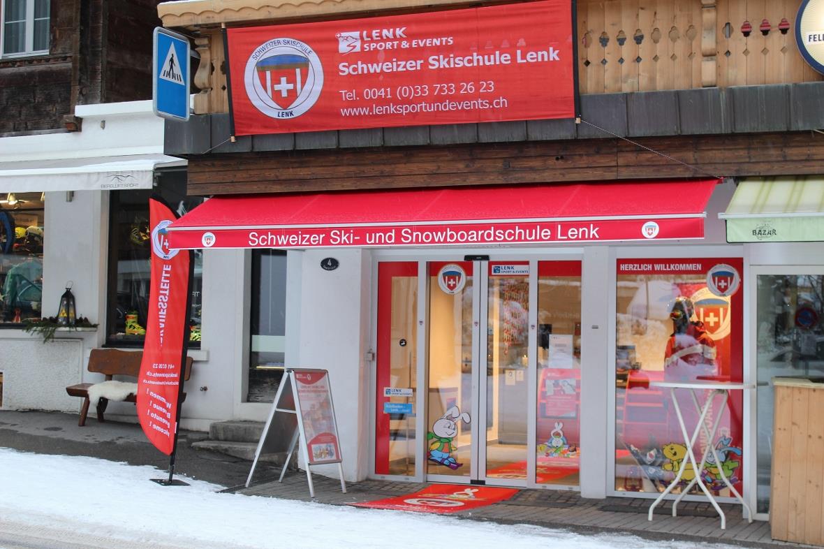 Das neue Skischulbüro im Dorfzentrum von Lenk
