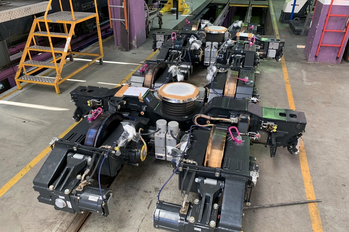 Das neue Spurwechsel-Drehgestell, auf dem der GoldenPass-Express verkehren wird.