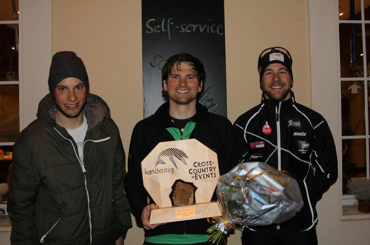 David Gafner, Sieger Peter Hoffmann und Reto Hammer.