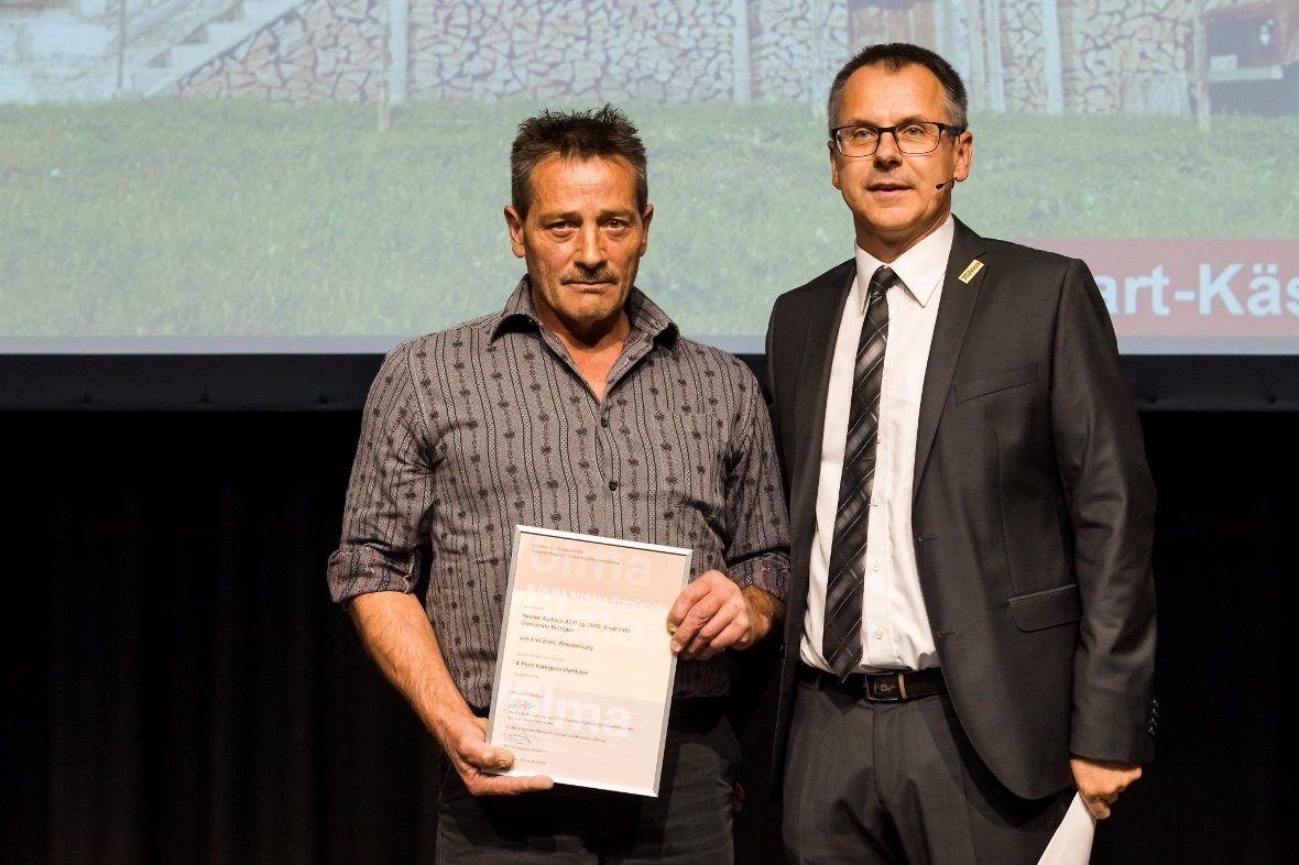 Der 4. Rang in der Kategorie Berner Alpkäse AOP, Jg. 2016, ging an die Bodenalp,...