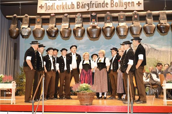 Der Jodlerklub Bärgfründe Boltigen am Jodlerabend.