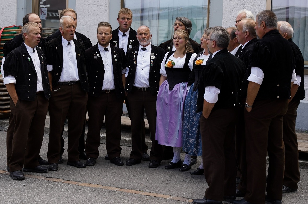 Der Jodlerklub Bärgrose unterhielt das Publikum am 1. August. 