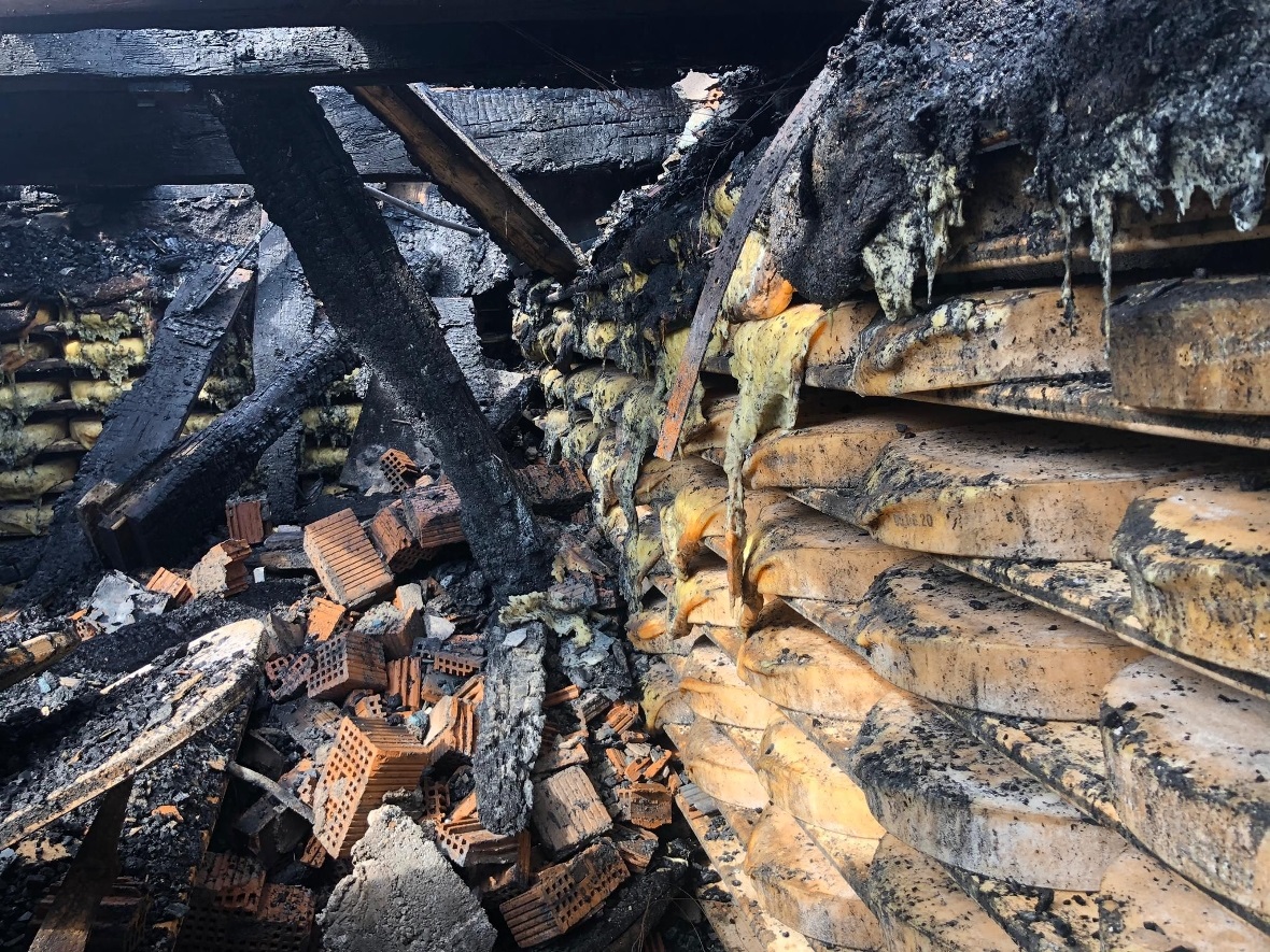 Der Käsekeller nach dem Brand.