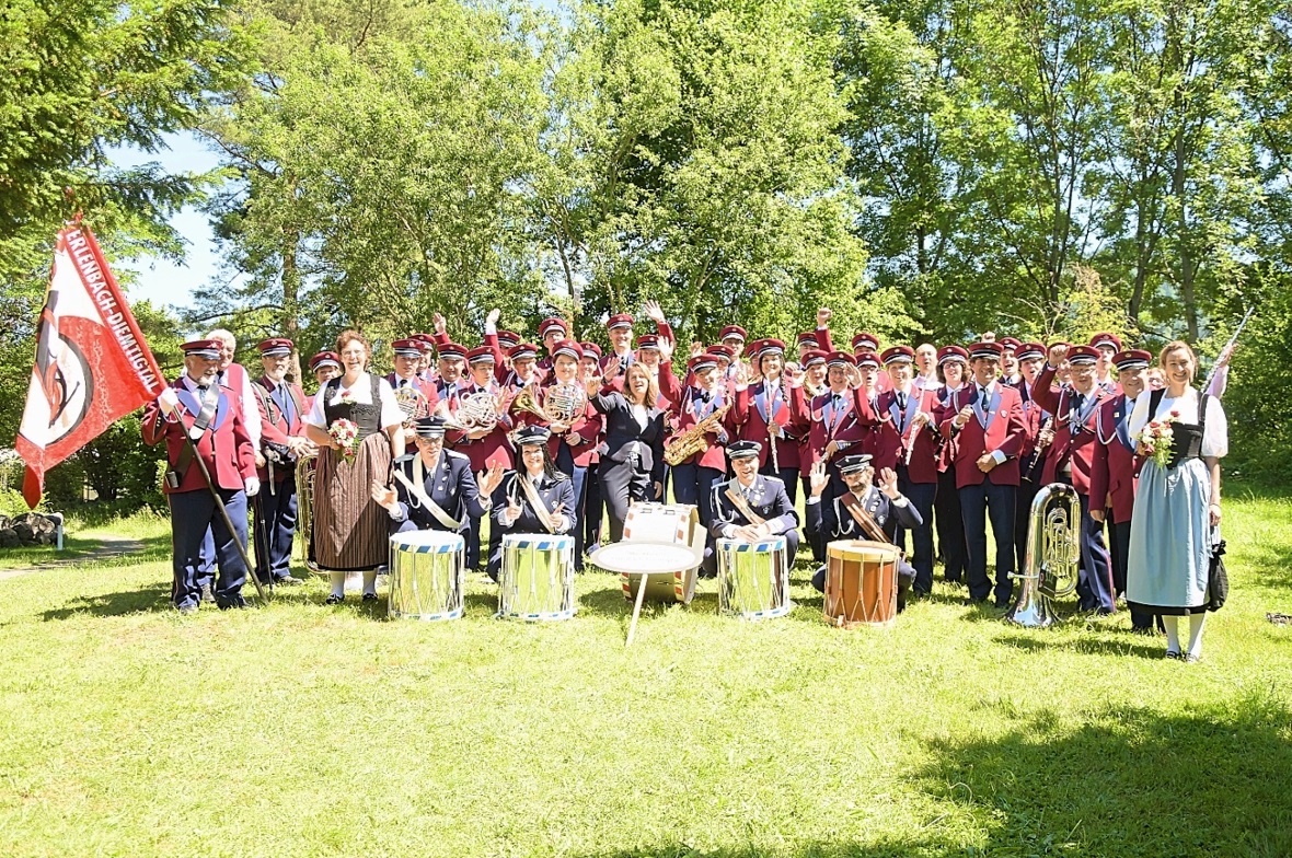 Der Musikverein Erlenbach-Diemtigtal am Kantonalen Musikfest in Thun.