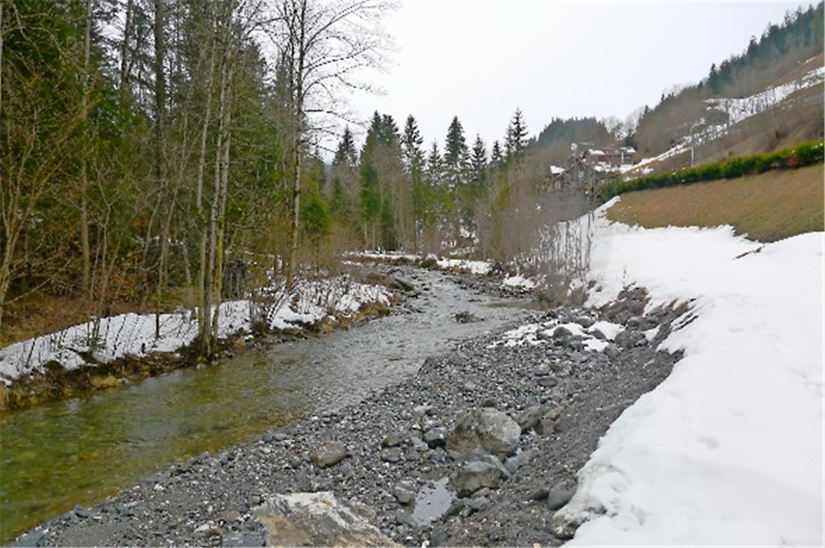 Der Original-Lauf der kleinen Simme, kurz unterhalb des Zivilschutzzentrums. 100...