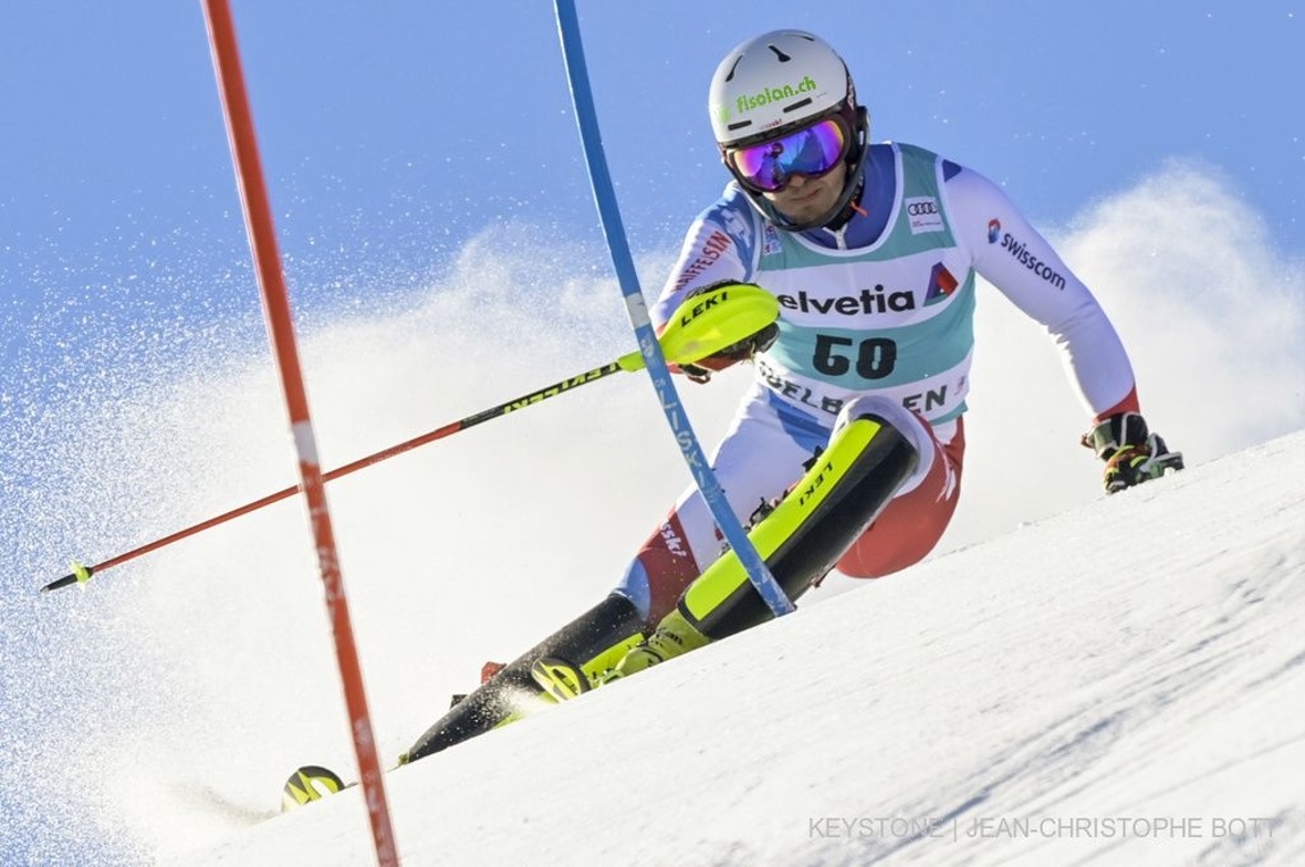 Der Schönrieder Noel von Grünigen im letzten Jahr bei bedeutend besseren Verhältnissen, dafür ohne unterstützende Heimfans am Chuenisbärgli unterwegs.