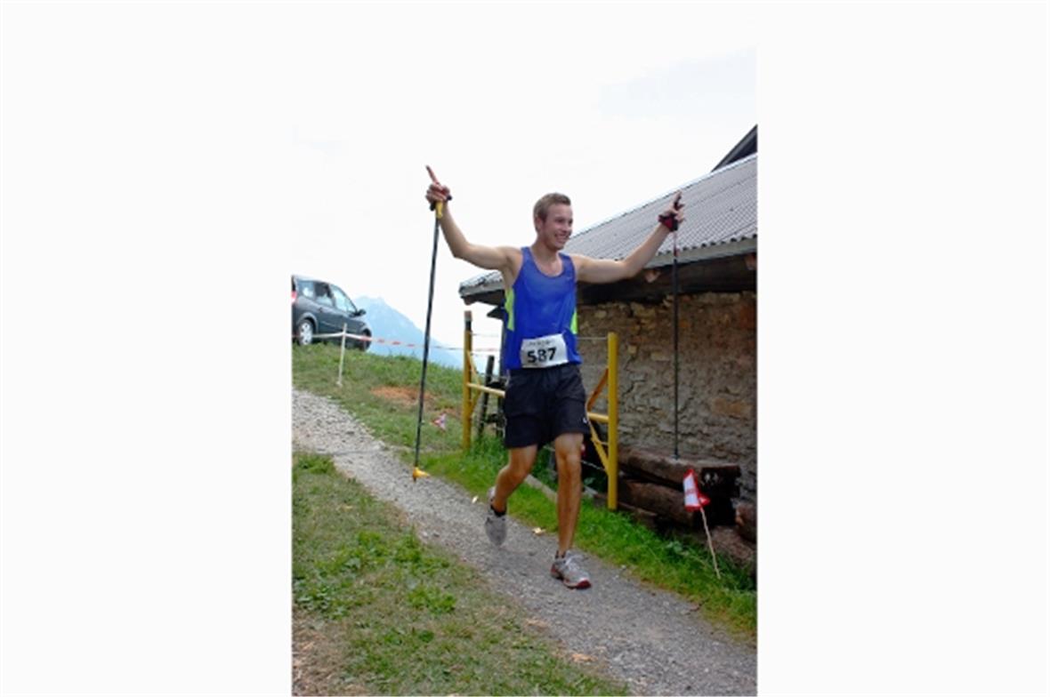 Der Sieger im Ziel (David Gafner).