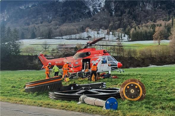 Der Super Puma der Heliswiss International AG.