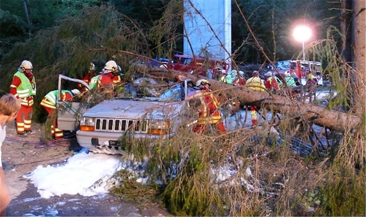 Der Übungsleiter und Strassenrettungschef Markus Mösching liess mit seinen Helfern ein reales Übungsszenario aufbauen. Der Aufwand lohnte sich, denn nur so konnten verschiedene Varianten durchgespielt und besprochen werden.