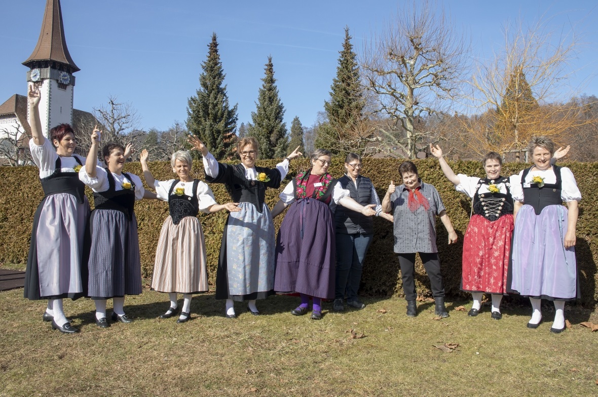 Der Vorstand immer gut gelaunt und mit vielen Ideen: Präsidentin Monika Mosimann...