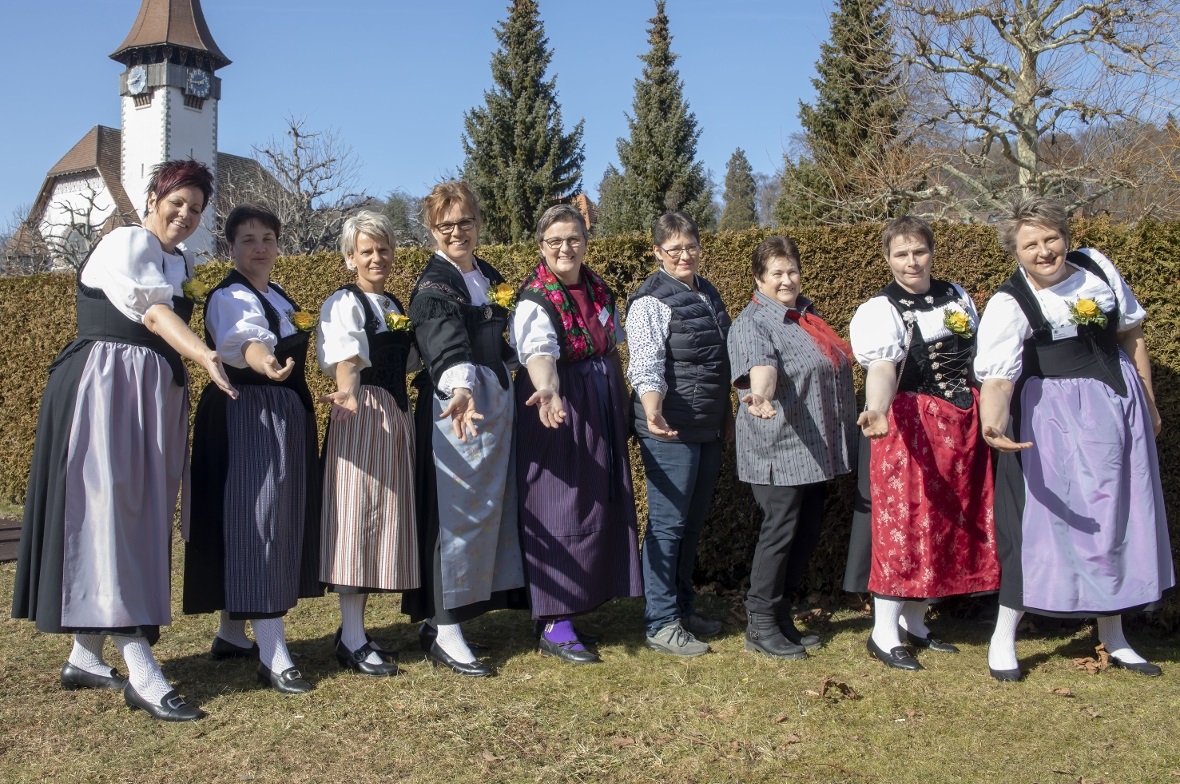 Der Vorstand immer gut gelaunt und mit vielen Ideen: Präsidentin Monika Mosimann...