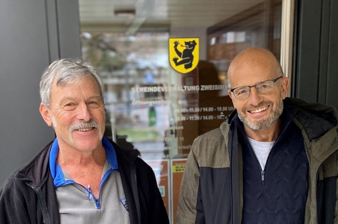 Der ausscheidende AHV-Zweistellenleiter Peter Flogerzi (links) und der neue Ansprechpartner Marcel Matti.