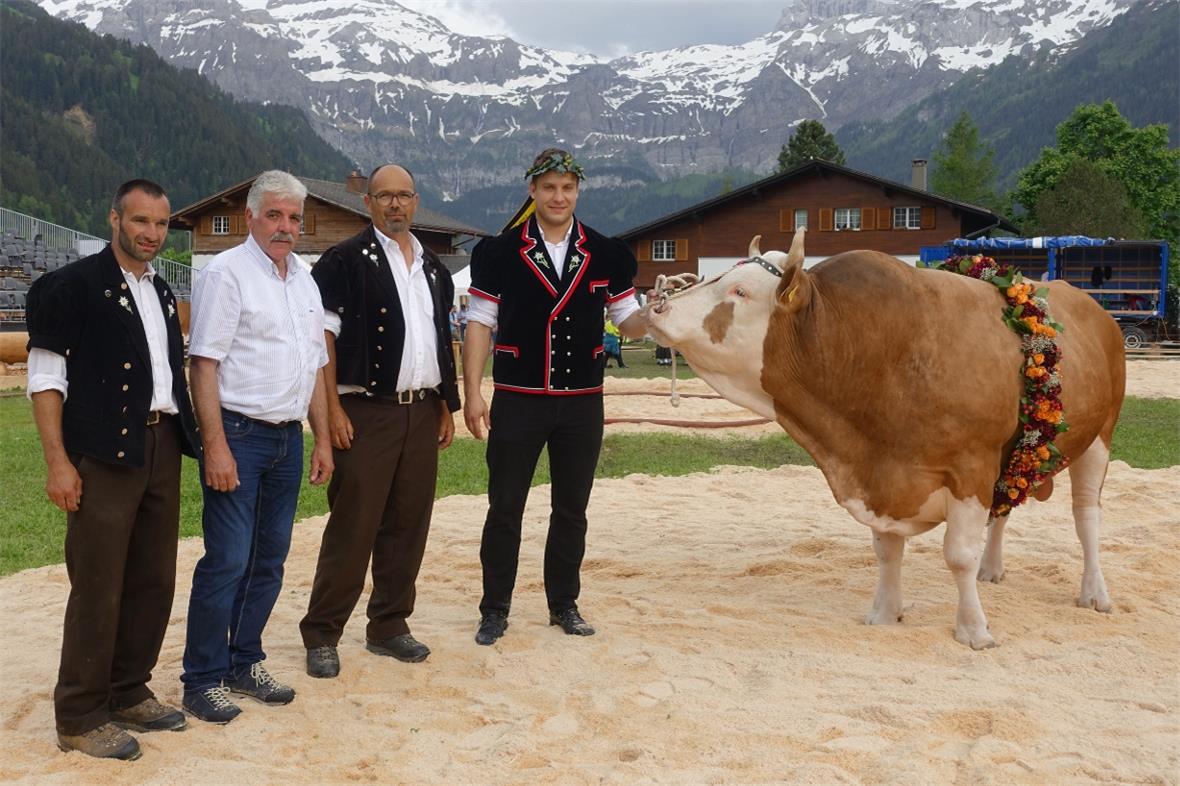Der bisherige Besitzer des Siegermunis «Jan», Peter Zimmermann, freute sich mit ...