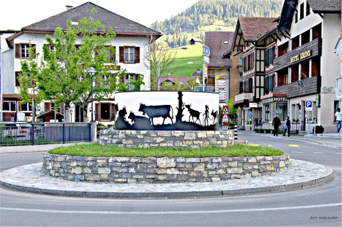 Der neue Kreisel in Zweisimmen