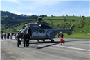 Der neue Super Puma am Fusse des Rinderbergs.