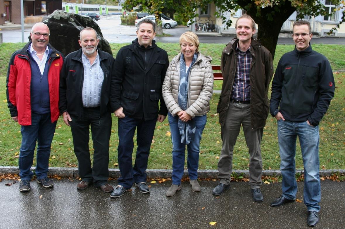 Der neugewählte Gemeinderat von Wimmis: Markus Zaugg, Hans Rudolf Lehnherr, Martin Lörtscher, Barbara Josi, Matthias Bigler und Bruno Stucki.