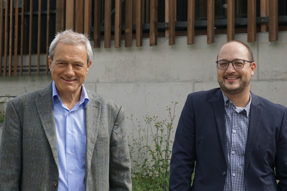 Der scheidende Sanierer Roland Zegg mit Finanzchef Adrian di Camillo.